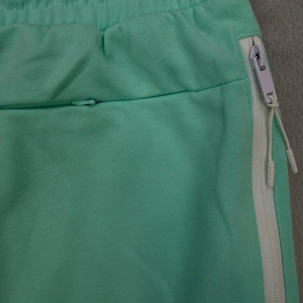 True‎ Born Knit Shorts Mens 2XL Mint Green Zipper Pockets Drawstring Streetwear